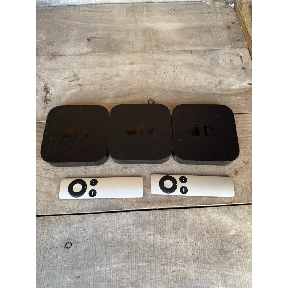 3- Apple‎ TV 3rd Generation A1469 Full HD Media Streamer Only With 2 Remotes